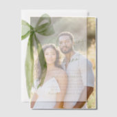 Groene boog Ze bindt de knoop Vrijgezellenfeest Vellum Uitnodigingen (Offset (Koppel))