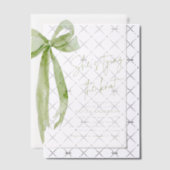 Groene boog Ze bindt de knoop Vrijgezellenfeest Vellum Uitnodigingen (Offset (Uitnodiging))