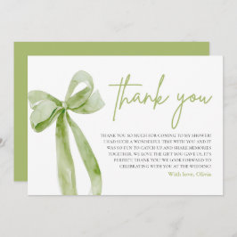 Groene boog Ze is de knoop vastmaken Dank je kaart