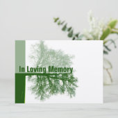 Groene Boom 1 Viering van het Leven Memorial Servi Kaart (Staand voorkant)