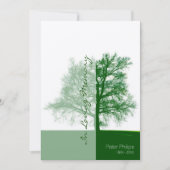 Groene Boom 2 Viering van het Leven Memorial Servi Kaart (Voorkant)