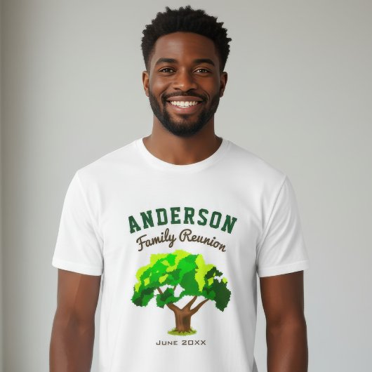 Groene Boom aangepaste gezinshereniging T-shirt