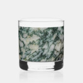 Groene boom Agate Patroon Whisky Glas (Voorkant)