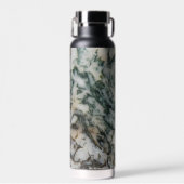 Groene boom Agate Stone Patroon Waterfles (Voorkant)