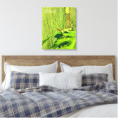 Groene boom Australische kikker Canvas Afdruk (Insitu (Slaapkamer))