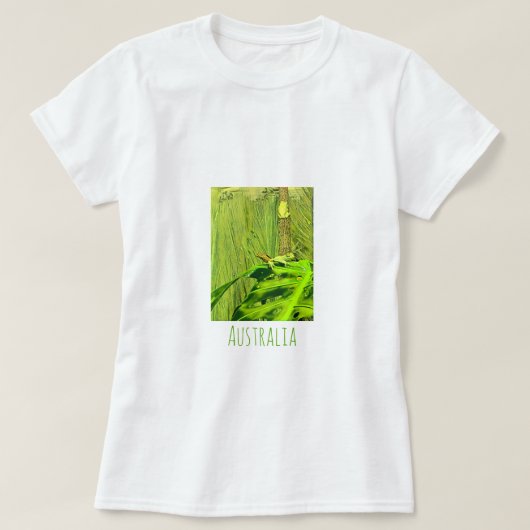 Groene boom Australische kikker T-shirt (Design voorkant)
