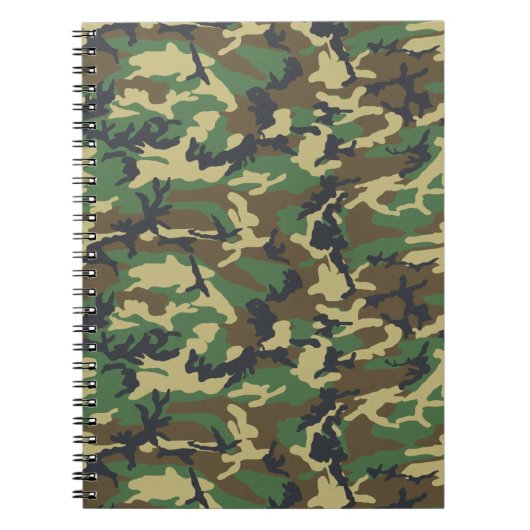 Groene Boom Bark Camo Gift voor pa Notitieboek (Voorkant)