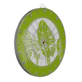 Groene boom (bladeren) dartbord (Voorkant Links)