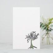 Groene boom briefpapier (Staand voorkant)