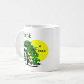 Groene Boom en Gele Zon, Plant een Boom Koffiemok (Voorkant links)