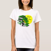 Groene Boom en Gele Zon, Plant een Boom T-shirt (Voorkant)