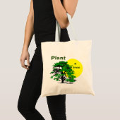 Groene Boom en Gele Zon, Plant een Boom Tote Bag (Voorkant (product))
