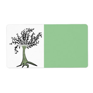 Groene boom etiket