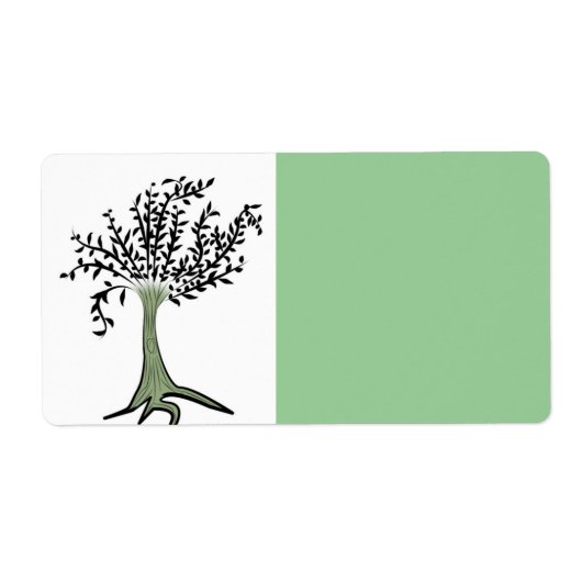 Groene boom etiket (Voorkant)