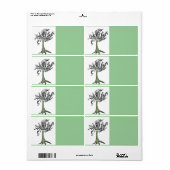 Groene boom etiket (Full Sheet)