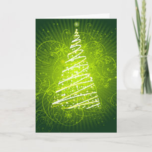 Groene boom feestdagen kaart