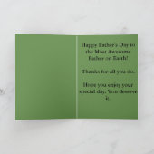 Groene Boom Gelukkig Vaderdag de Meeste Geweldige Kaart (Binnen)