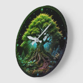 Groene boom grote klok (Hoek)