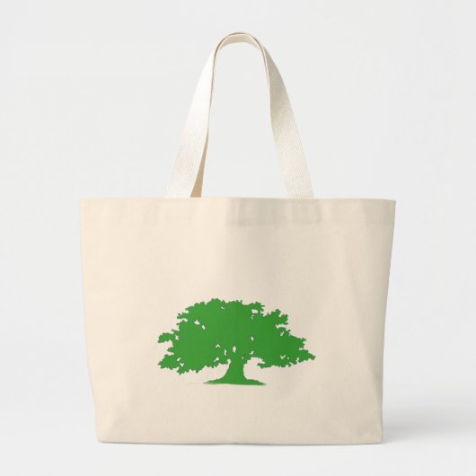 Groene boom grote tote bag (Voorkant)