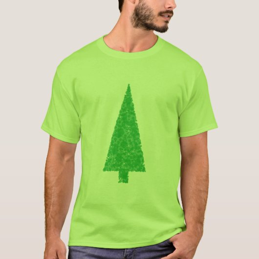 Groene boom. Kerst, Fir, Evergreen Tree. T-shirt (Voorkant)