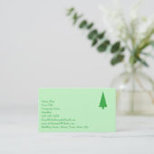 Groene boom. Kerst, Fir, Evergreen Tree. Visitekaartje (Staand voorkant)