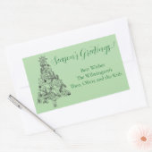 Groene boom Kerstmis Rechthoekig Gift Label (Envelop)
