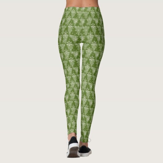 Groene Boom Kersttrui gebreide vakantie Nieuwjaar Leggings (Achterkant)