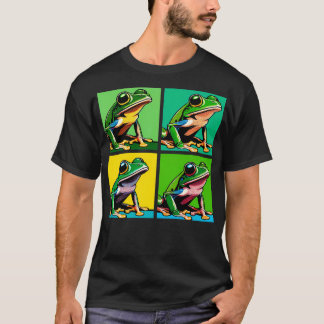 Groene Boom Kikker Kunst Koele Kikker T-shirt