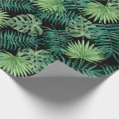 Groene boom laat Planten patroon Cadeaupapier (Hoek)
