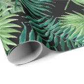 Groene boom laat Planten patroon Cadeaupapier (Rol Hoek)