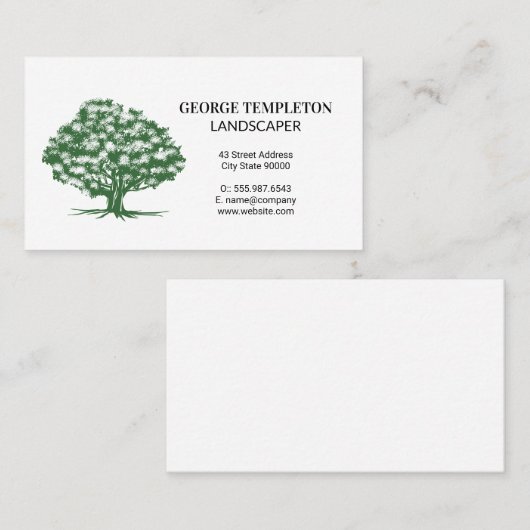 Groene Boom Logo Visitekaartje (Voorkant / Achterkant)
