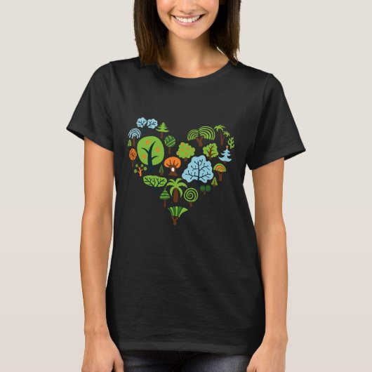 Groene boom Love T-shirt (Voorkant)