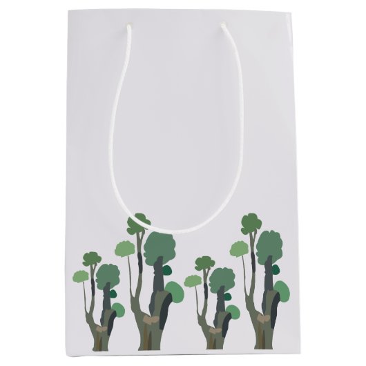 Groene boom medium cadeauzakje (Voorkant)