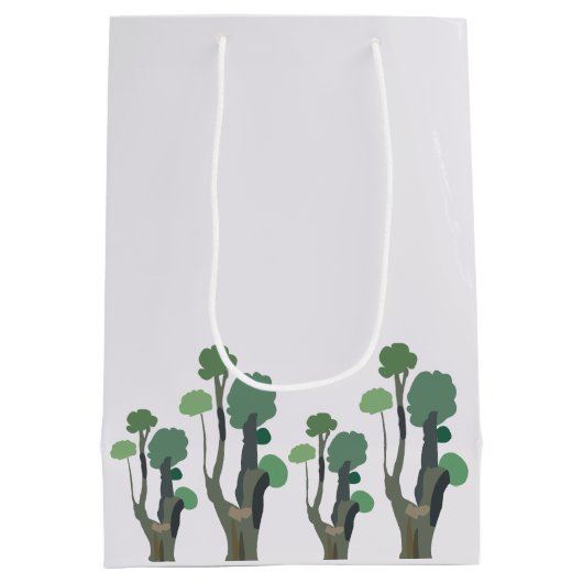Groene boom medium cadeauzakje (Achterkant)