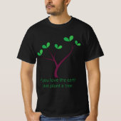Groene boom met Eco-slogan - Groene boom met Eco-f T-shirt (Voorkant)