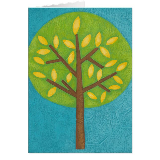 Groene boom met gele bladeren van Chariklia Zarris (Voorkant)