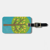 Groene boom met gele bladeren van Chariklia Zarris Bagagelabel (Voorkant horizontaal)