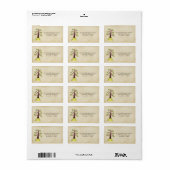 Groene Boom Monogram Wedding Return Address Labels (Full Sheet)