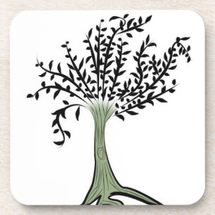 Groene boom onderzetter