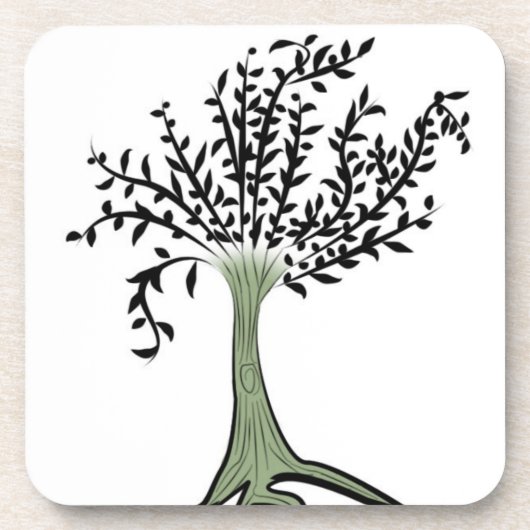 Groene boom onderzetter (Voorkant)