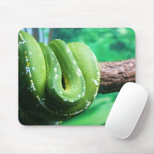 Groene boom Python Mousepad Muismat (Met muis)