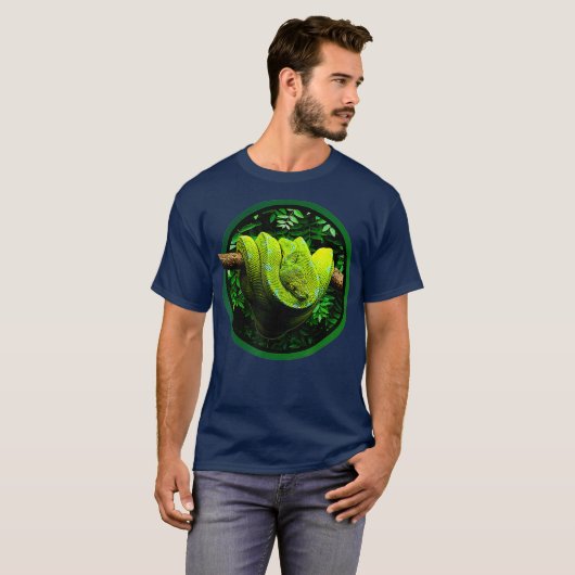 Groene boom Python SnakeReptile Keepers T-shirt (Voorkant volledig)