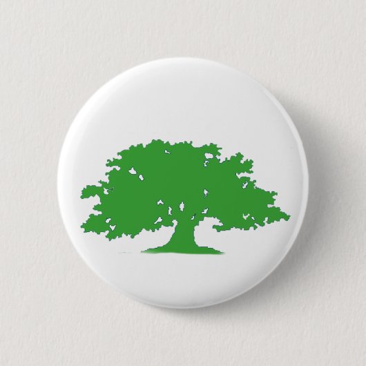 Groene boom ronde button 5,7 cm (Voorkant)