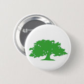 Groene boom ronde button 5,7 cm (Voorkant /achterkant)