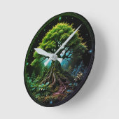 Groene boom ronde klok (Hoek)