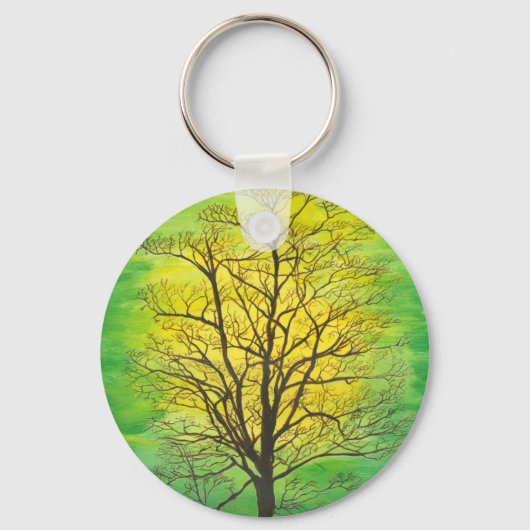 Groene boom sleutelhanger (Voorkant)