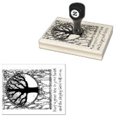 Groene boom spreekwoord stempel (Gestempeld)