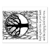 Groene boom spreekwoord stempel (Afrduk)