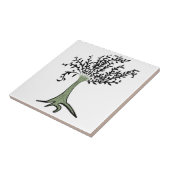 Groene boom tegeltje (Zijkant)