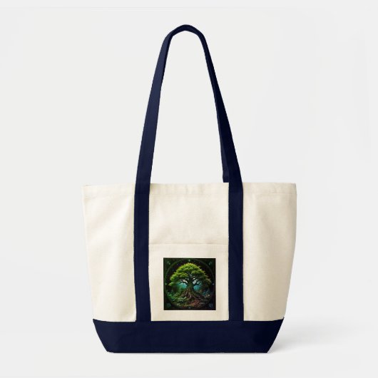 Groene boom tote bag (Voorkant)
